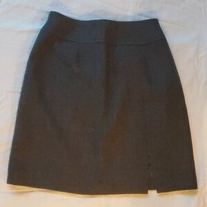 Elegant Gray Wool Women's Mini Skirt